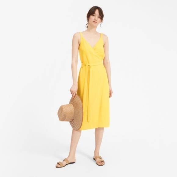 EVERLANE Japanese GoWeave Sleeveless Wrap Dress - Picture 1 of 12